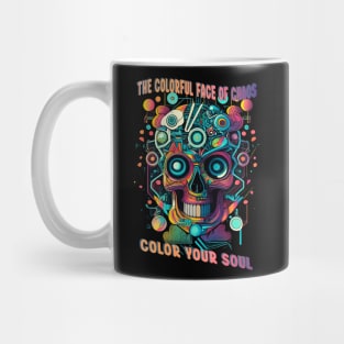 Color Your Soul - colorful skull Mug